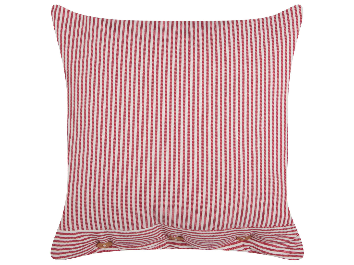 Dekokissen AALITA Baumwolle 45 x 45 cm Rot Streifenmuster