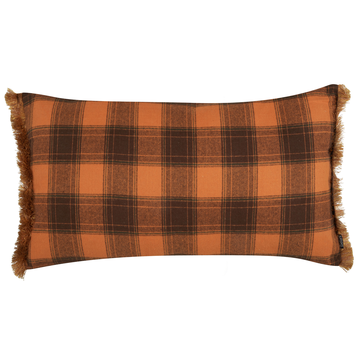 Dekokissen 2er Set BARJA 40 x 70 cm Orange Kariertes Muster