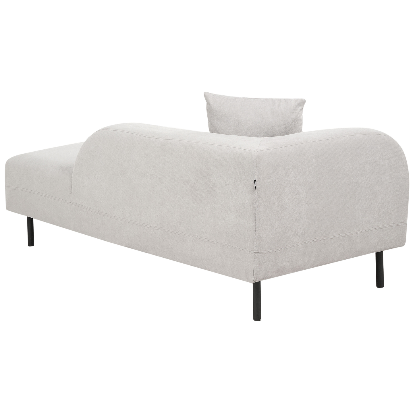 Chaiselongue Leinen hellgrau linksseitig LE CRAU