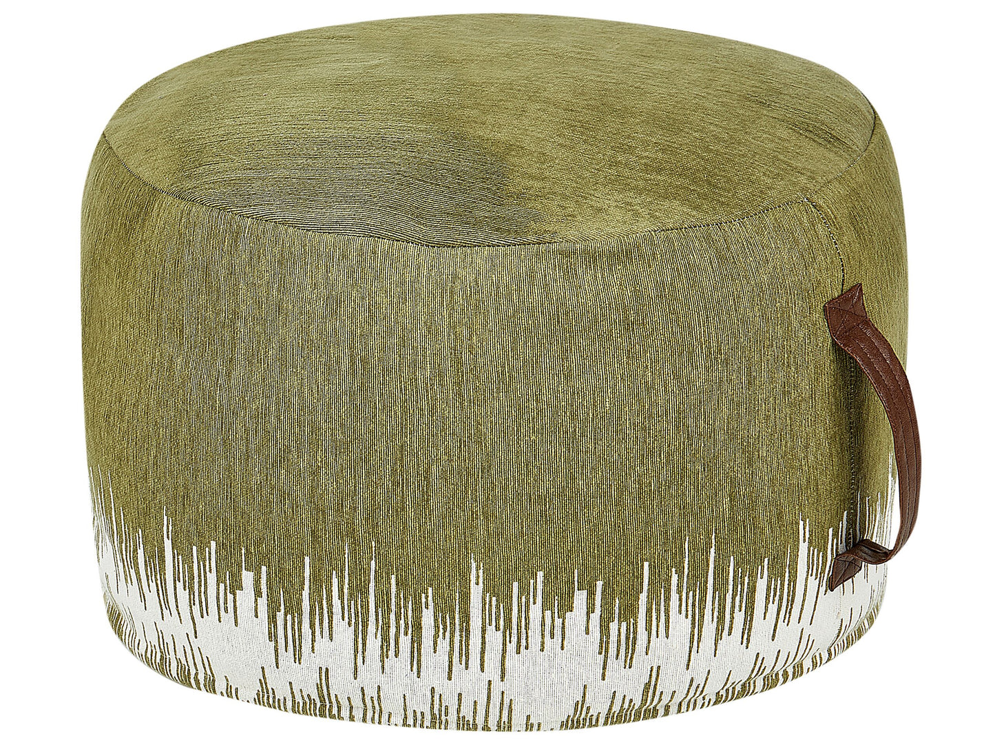 Pouf Baumwolle grün / weiss 50 x 30 cm KAWAI