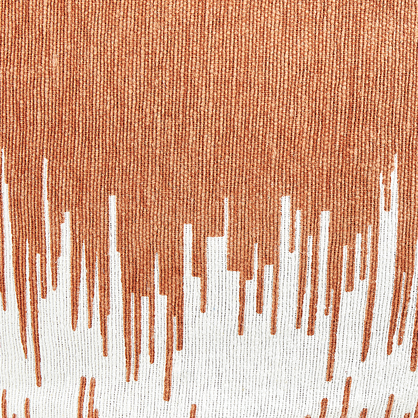 Pouf Baumwolle orange / weiss 50 x 30 cm KAWAI