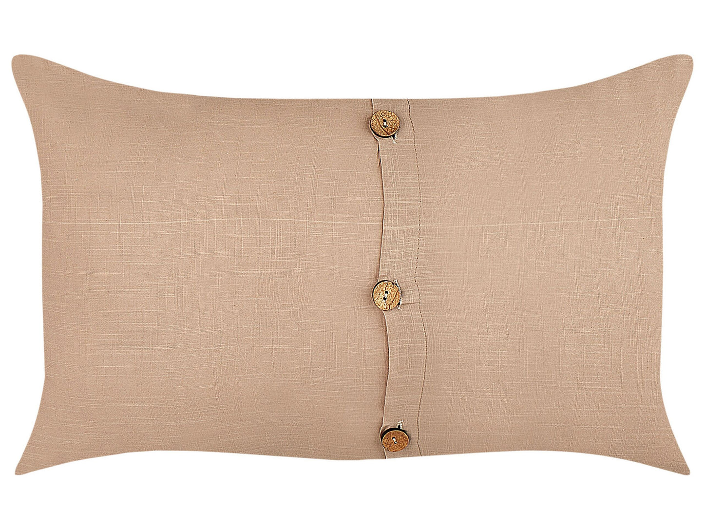 Dekokissen 2er Set BANORI Leinen 30 x 50 cm Beige Ohne Muster