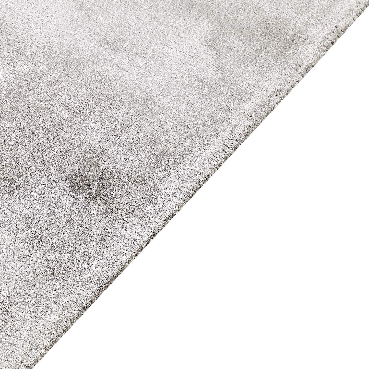 Teppich Viskose hellgrau 80 x 300 cm Kurzflor GESI II