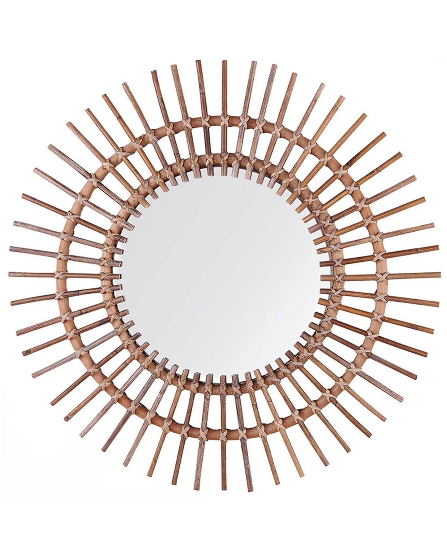 Wandspiegel STENEN 76 cm 76 cm Rattan Sandbeige