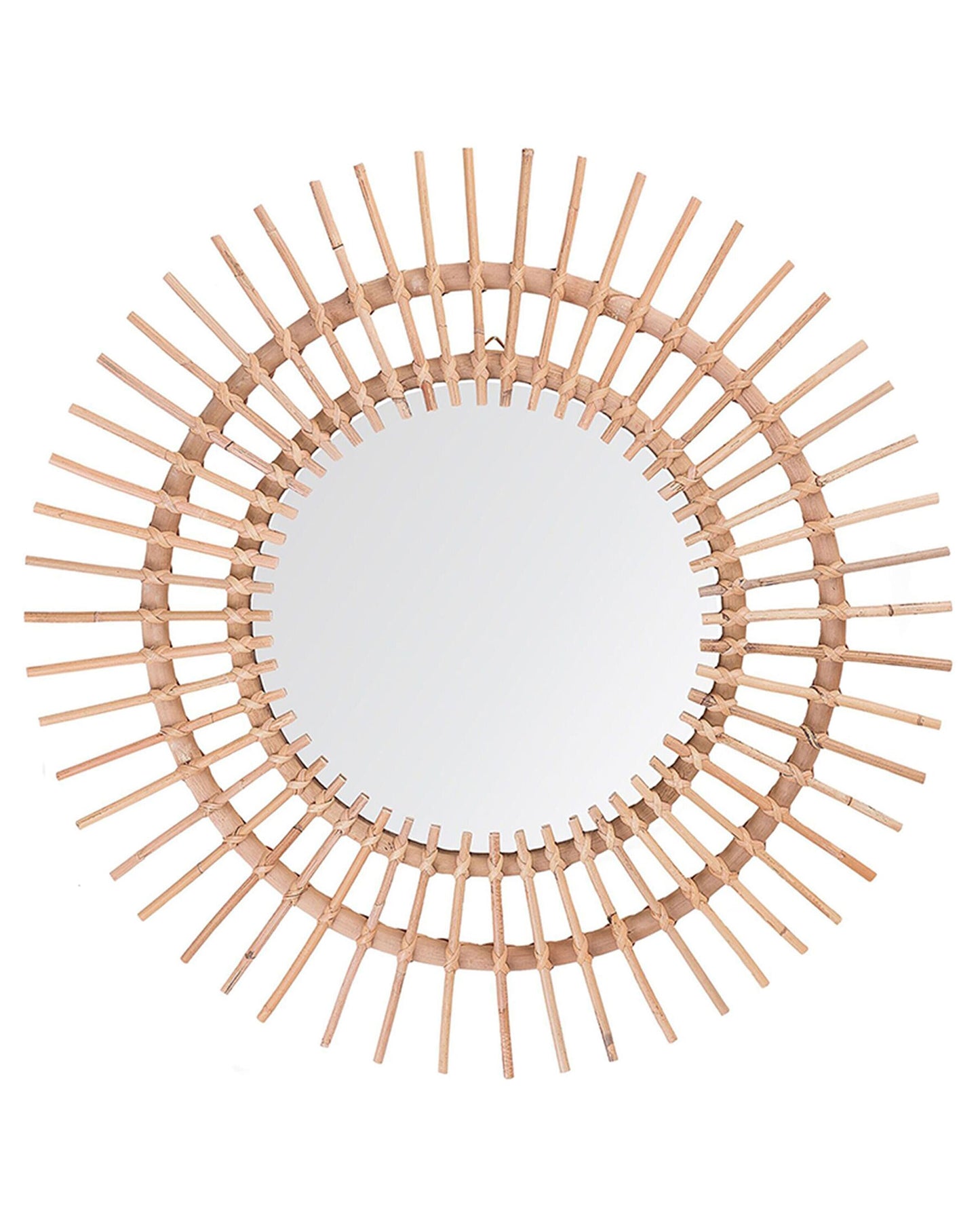 Wandspiegel STENEN 76 cm 76 cm Rattan Beige