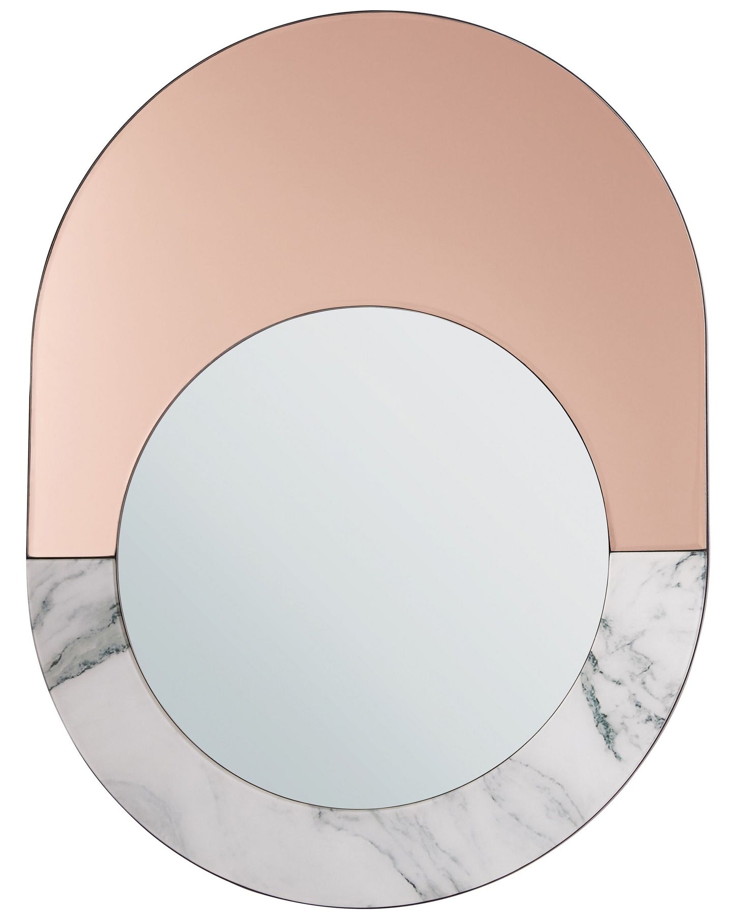 Wandspiegel RETY 50 cm 65 cm Stein Roségold