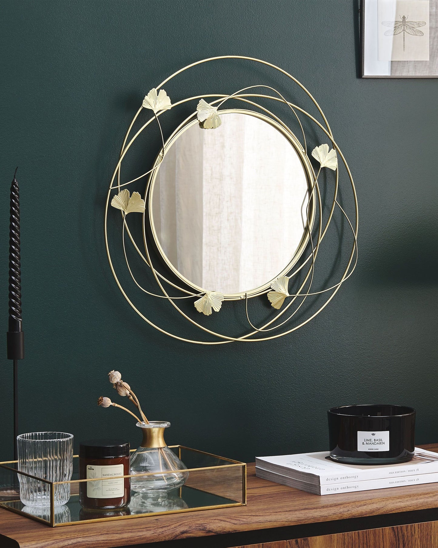 Wandspiegel ANGLET 47 cm 45 cm Metall Gold