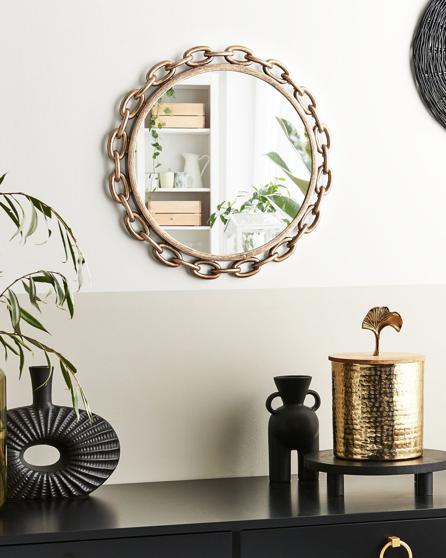 Wandspiegel YEBRA 46 cm 46 cm Gold