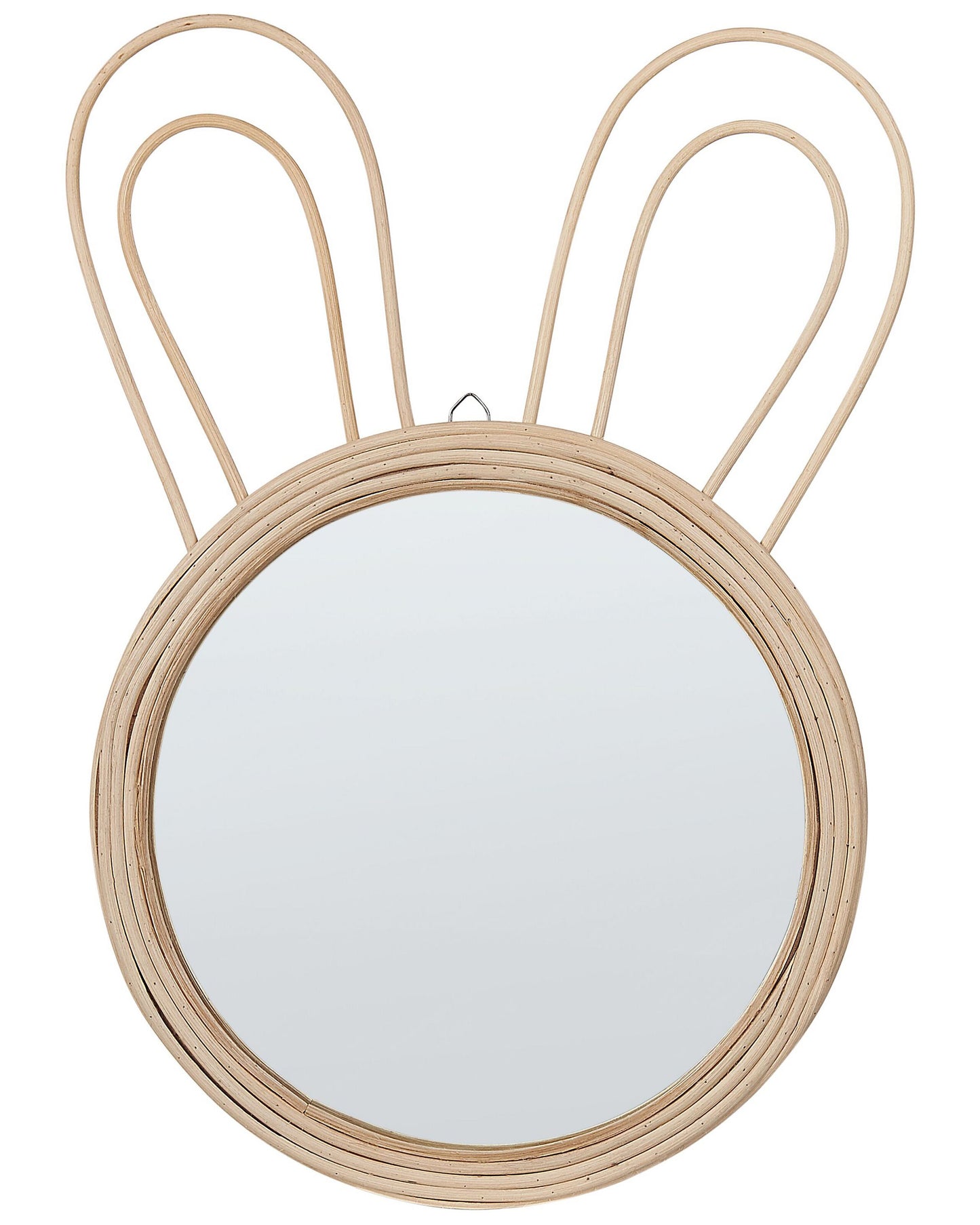 Wandspiegel GOLONG 26 cm 45 cm Rattan Naturfarben