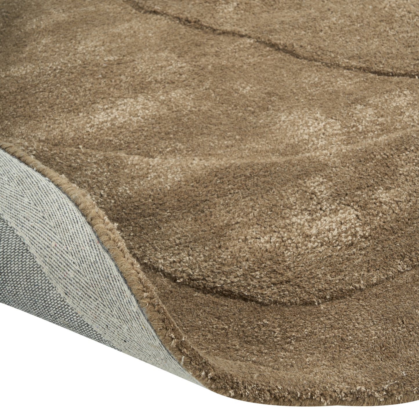 Teppich Viskose olivgrün 160 x 160 cm Kurzflor KASBO