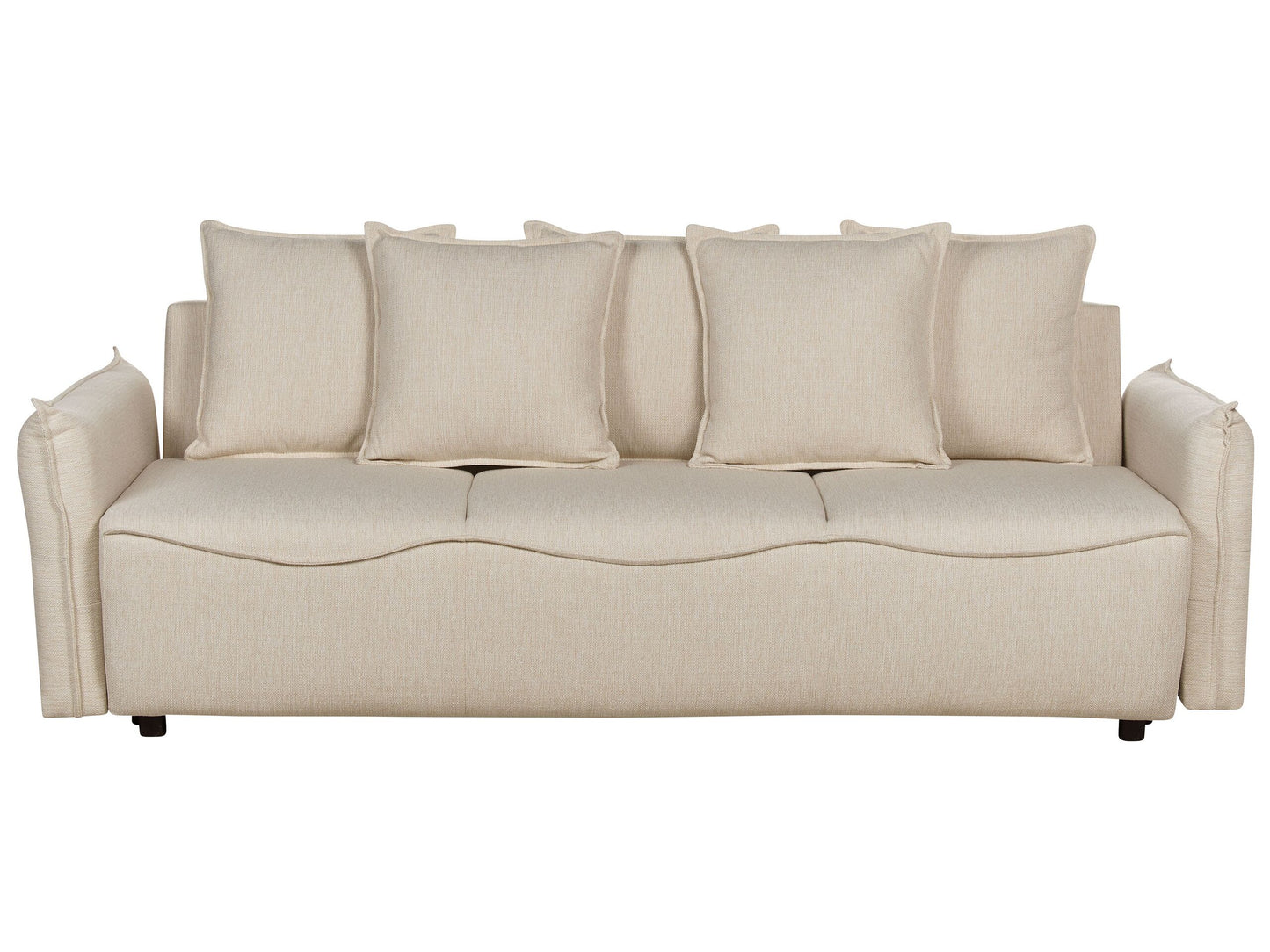 3-Sitzer Schlafsofa beige mit Stauraum KRAMA