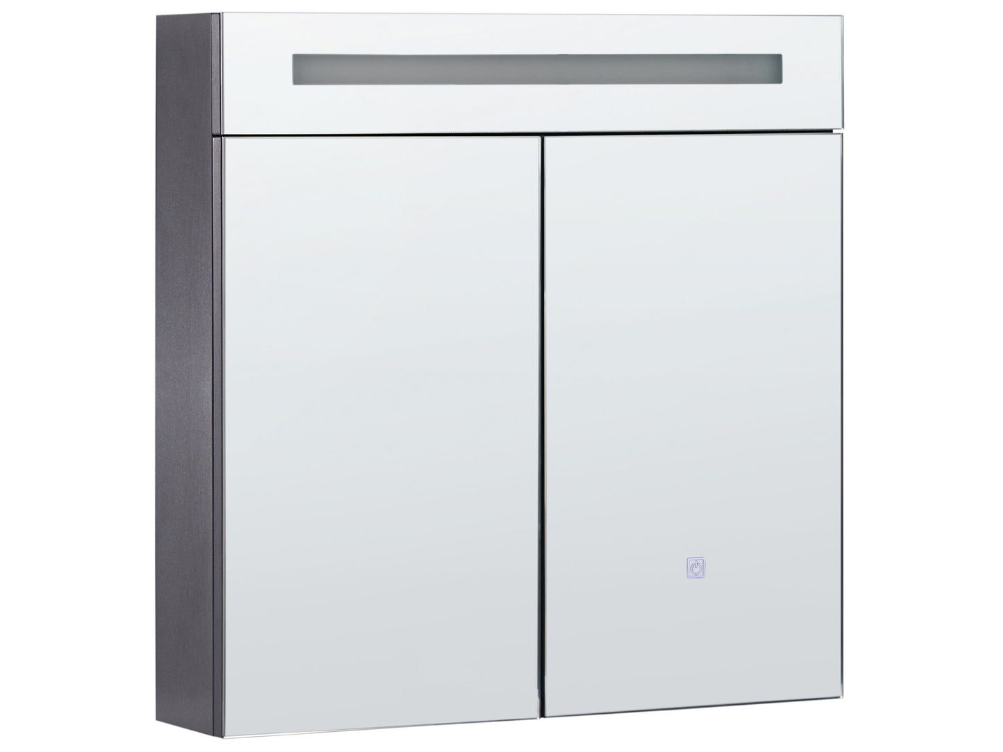 Bad-Spiegelschrank LED JARAMILLO 60 cm 60 cm Schwarz