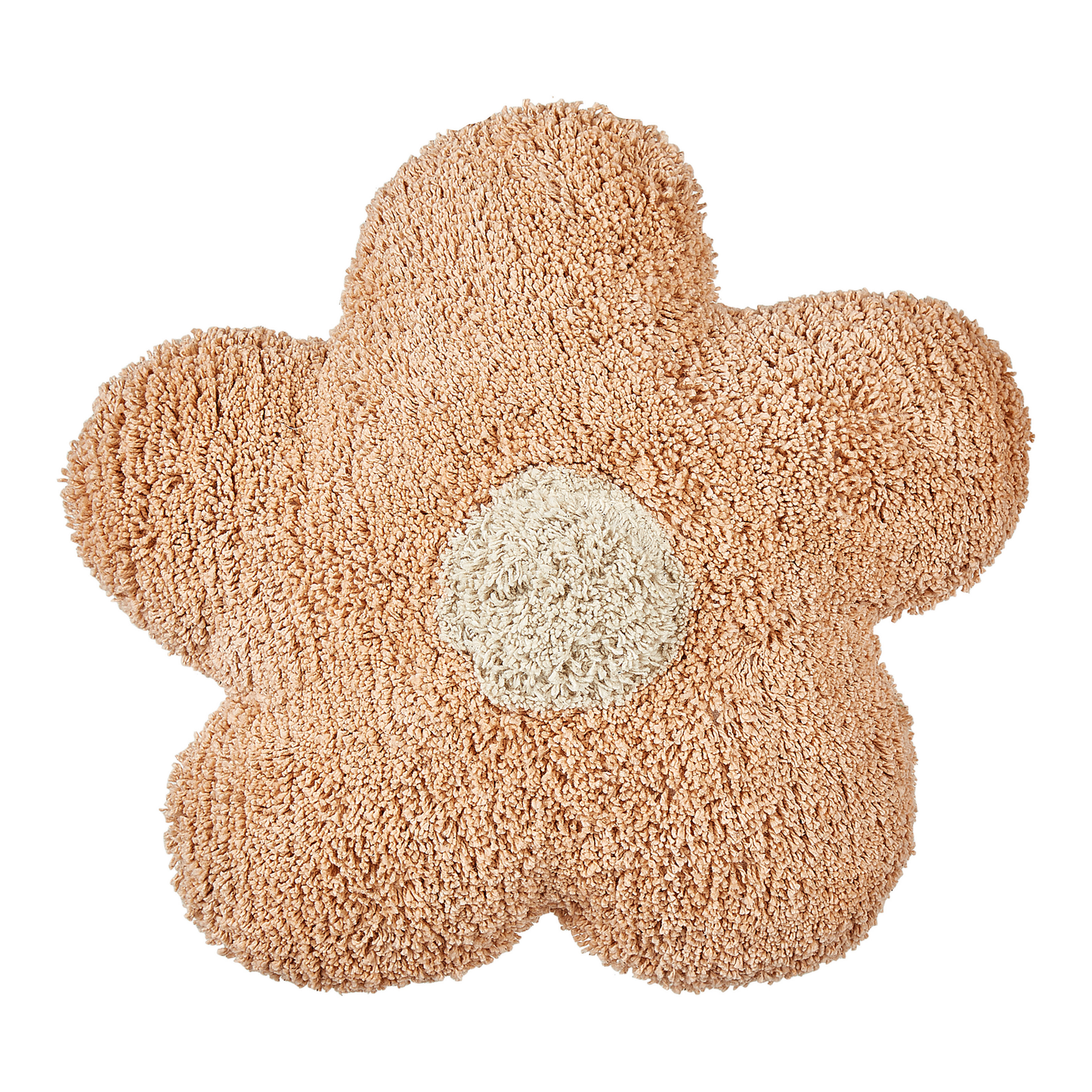 Dekokissen Baumwolle Blumenform pfirsichrosa 30 x 30 cm 2er Set SORREL