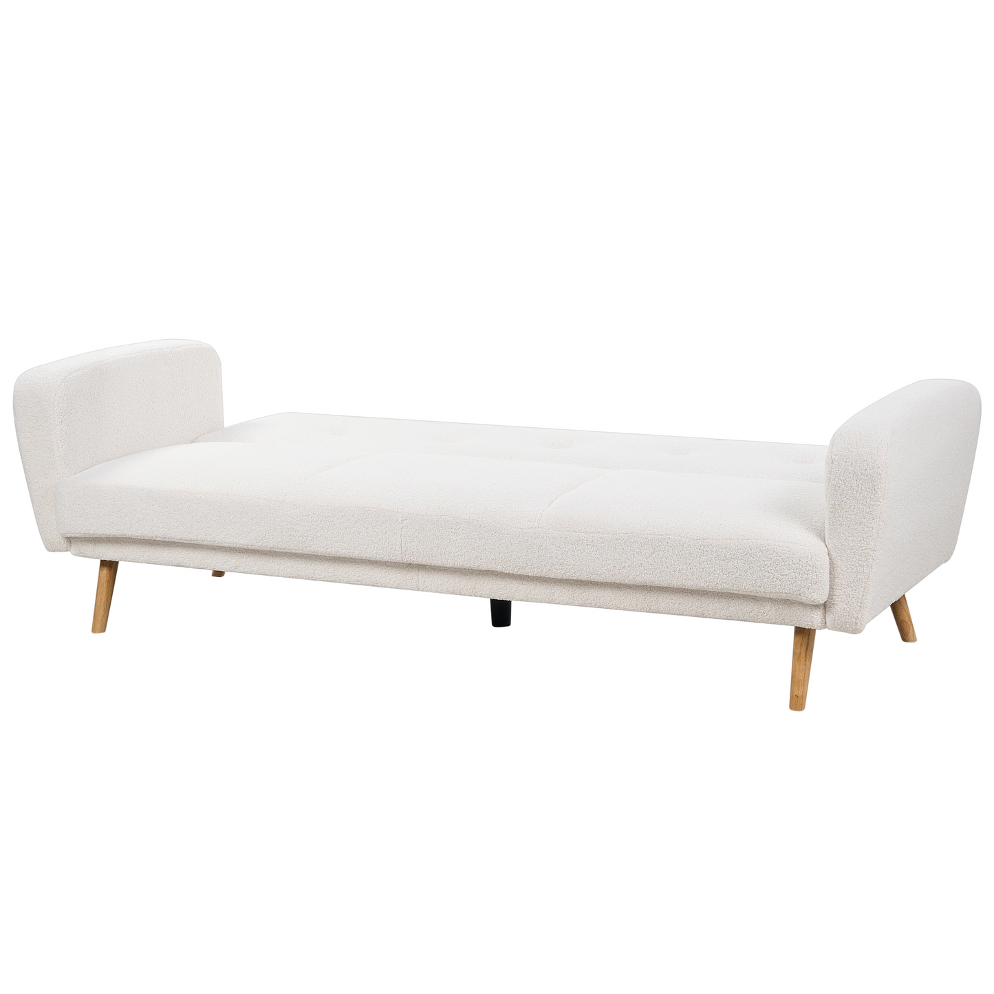 3-Sitzer Schlafsofa Bouclé cremeweiss verstellbar FLORLI