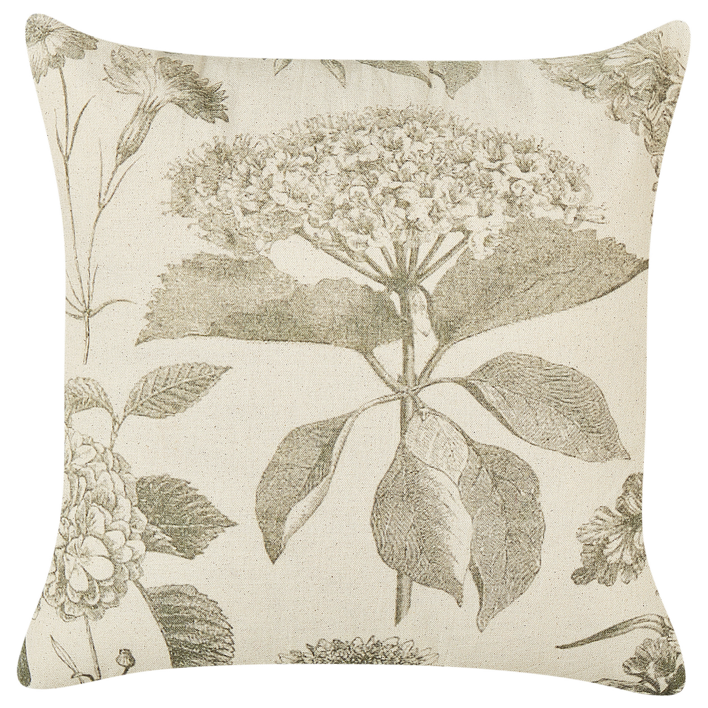 Dekokissen 2er Set ROSEMARY Baumwolle 45 x 45 cm Olivgrün Blumenmuster
