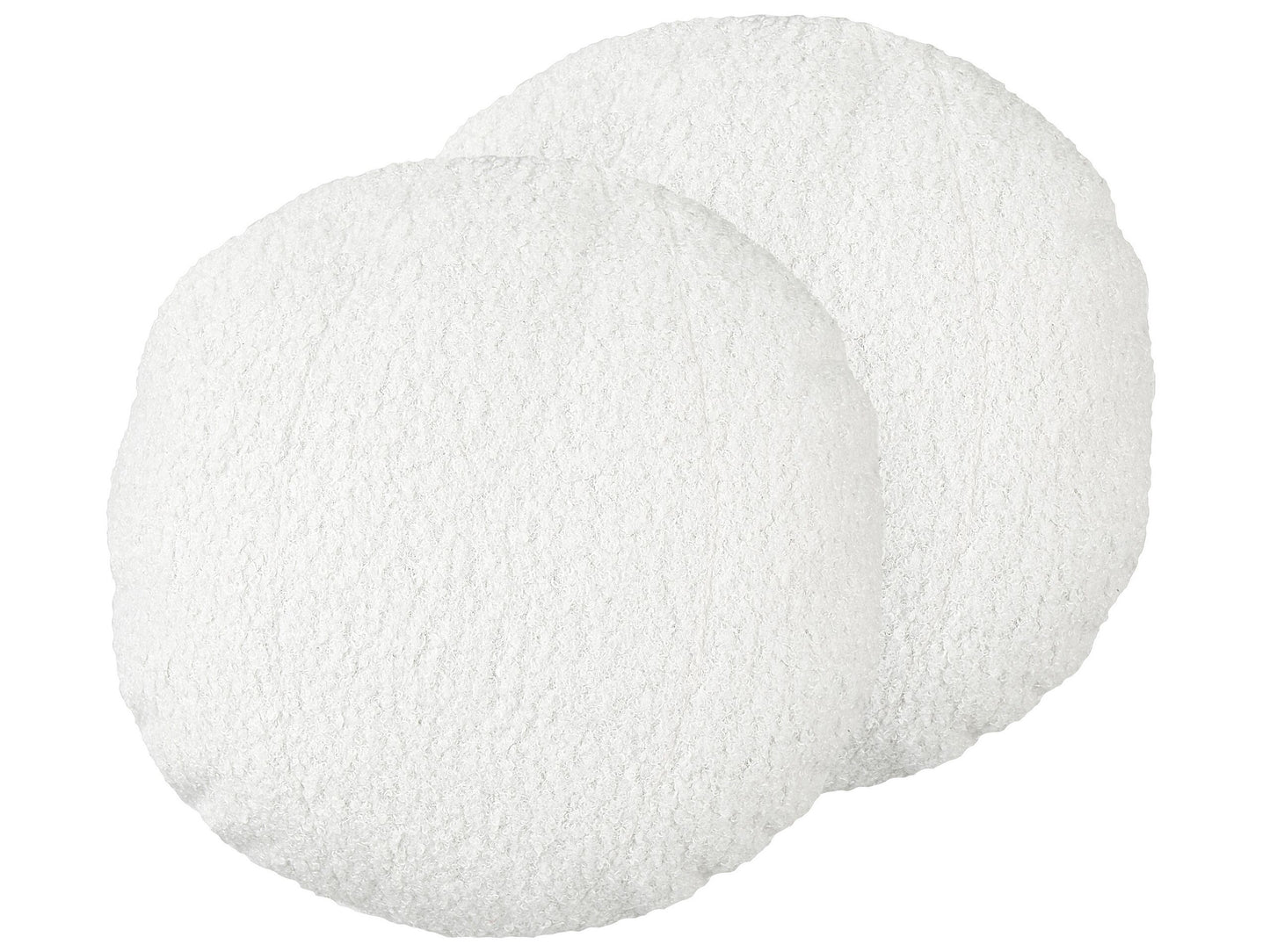 Dekokissen 2er Set RUTABAGA Bouclé 30 x 30 cm Weiss Ohne Muster
