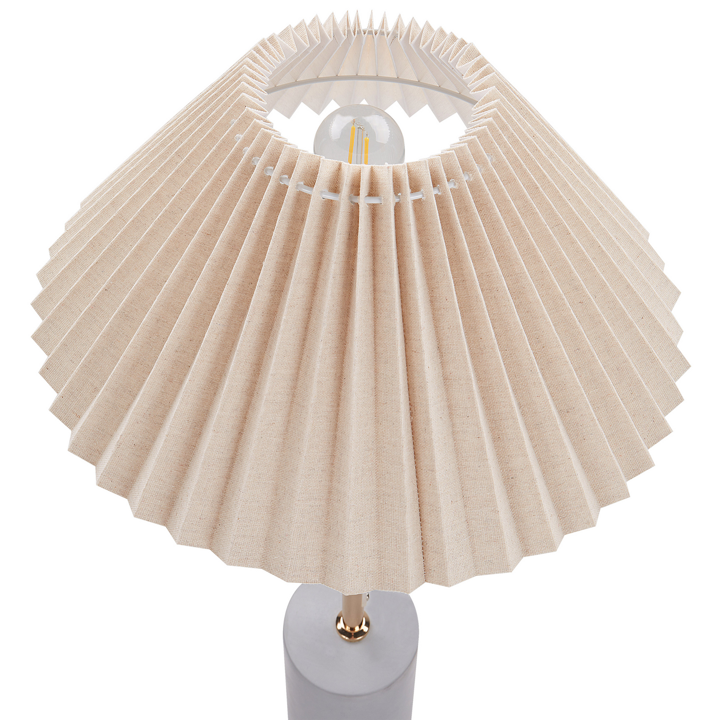 Tischleuchte BALUARTE Kunstleinen Beige