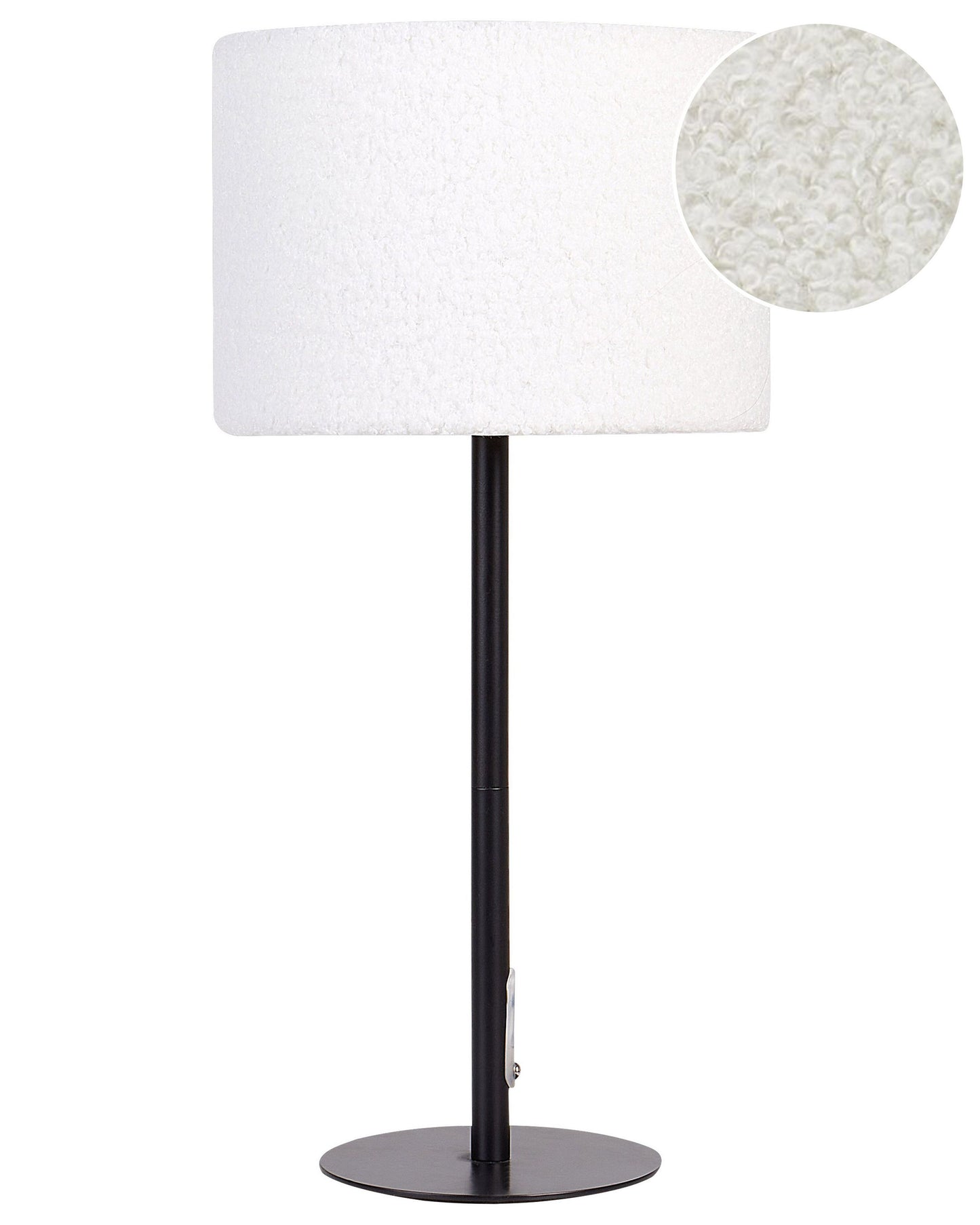 Tischleuchte VINAZCO Bouclé Weiss