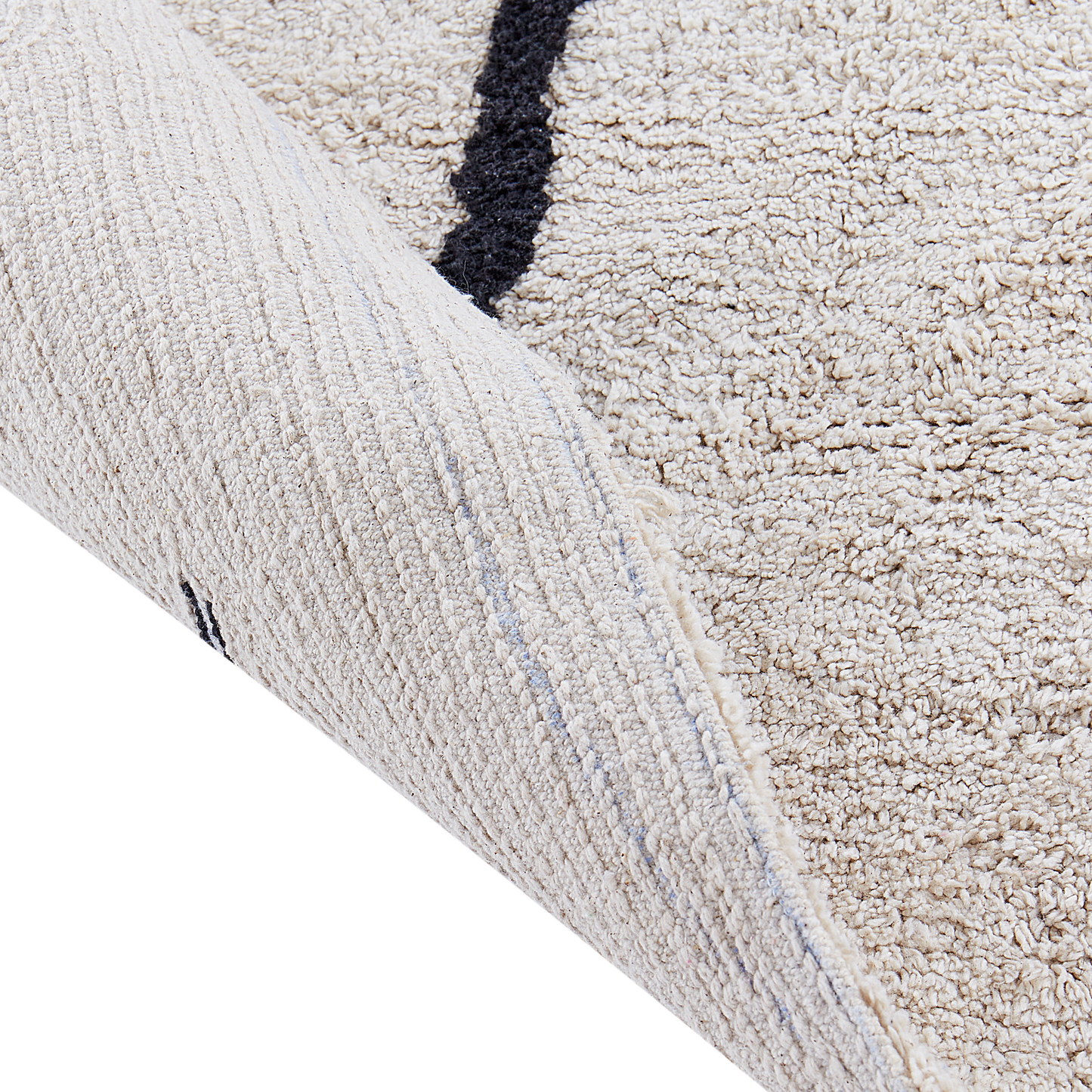 Kinderteppich aus Baumwolle mit Gespenstermotiv 70 x 100 cm Beige ZODI