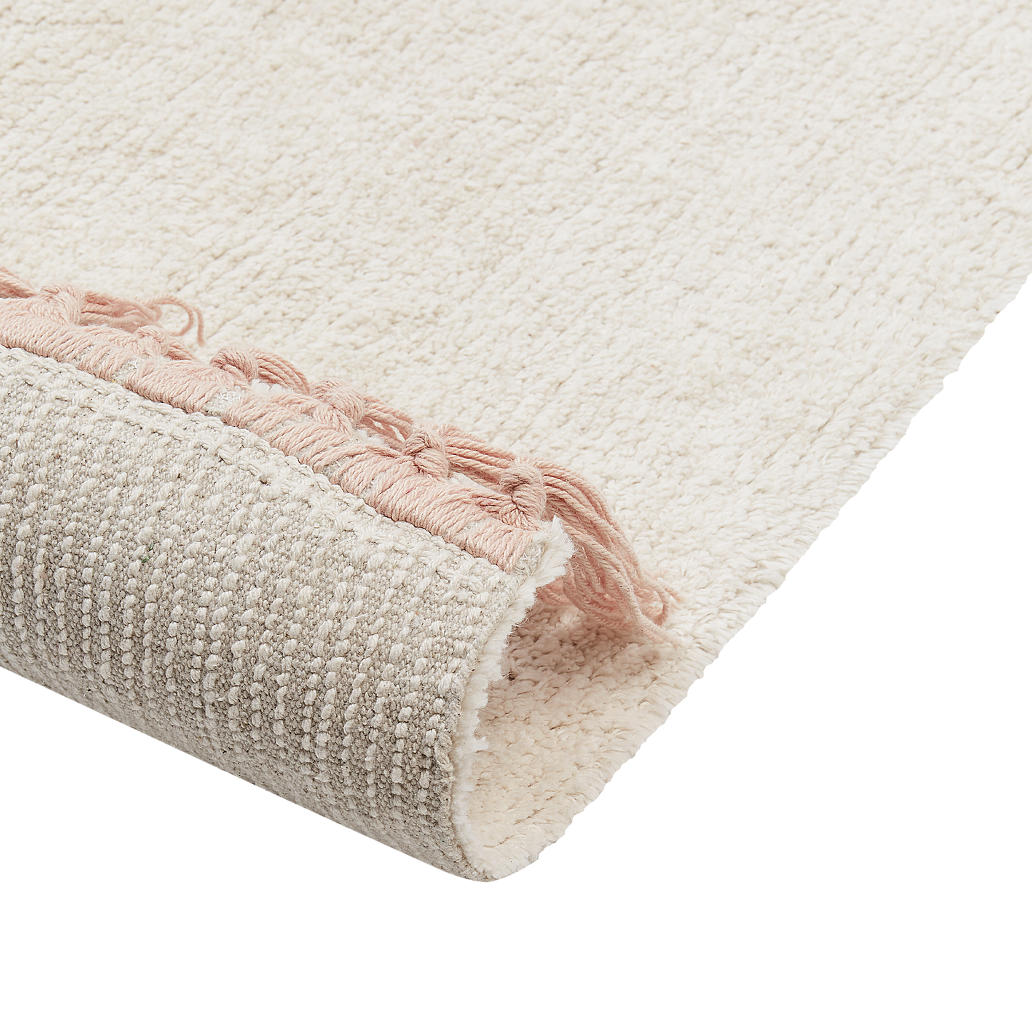 Baumwollteppich Heissluftballonmotiv 140 x 200 cm Grauweiss BAZALETI