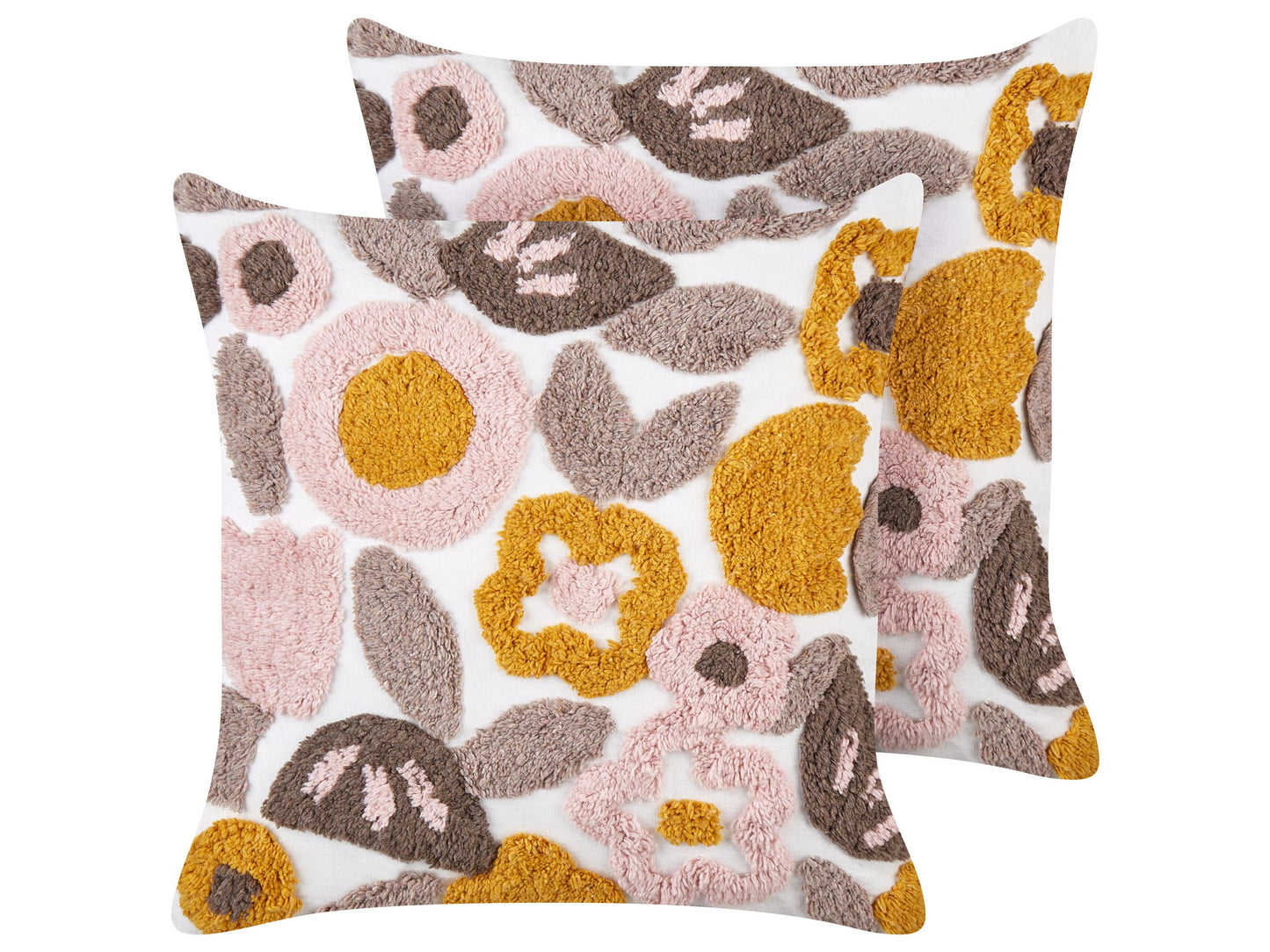 Dekokissen 2er Set KANDIARO Baumwolle 45 x 45 cm Bunt Blumenmuster