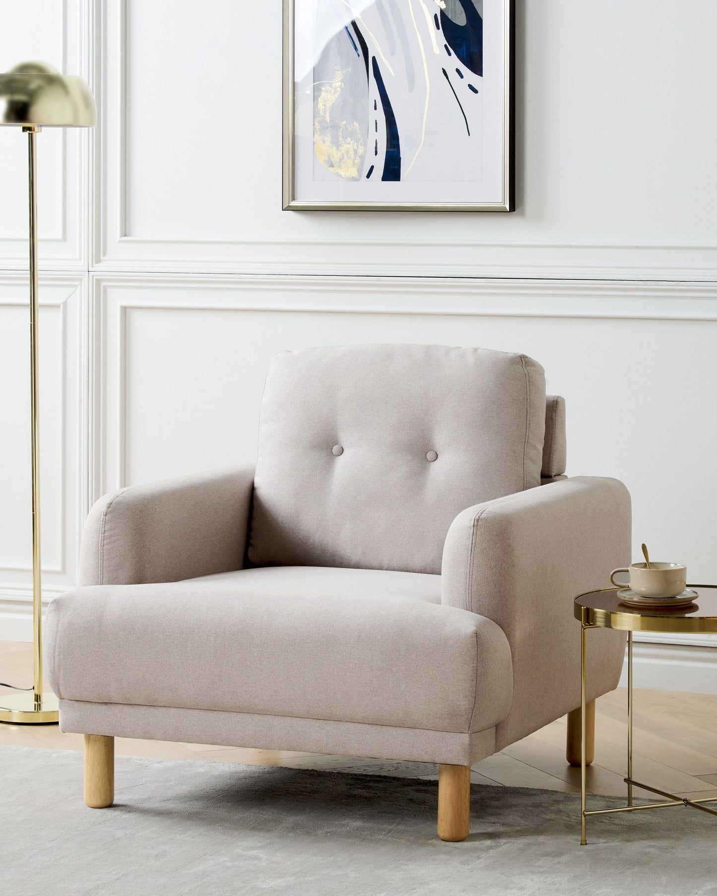 Sessel TUVE Stoff Taupe