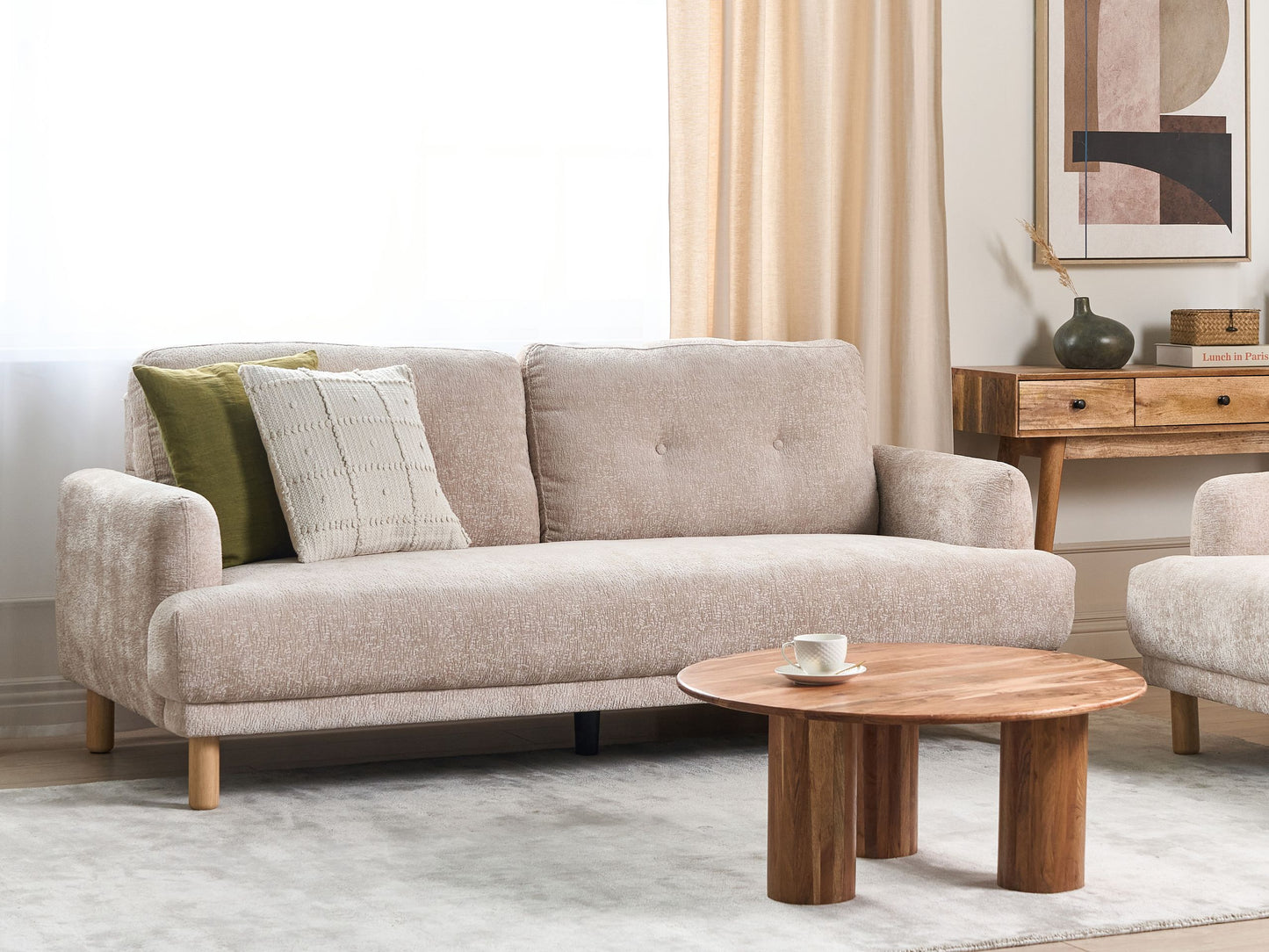 3-Sitzer Sofa Bouclé beige TUVE