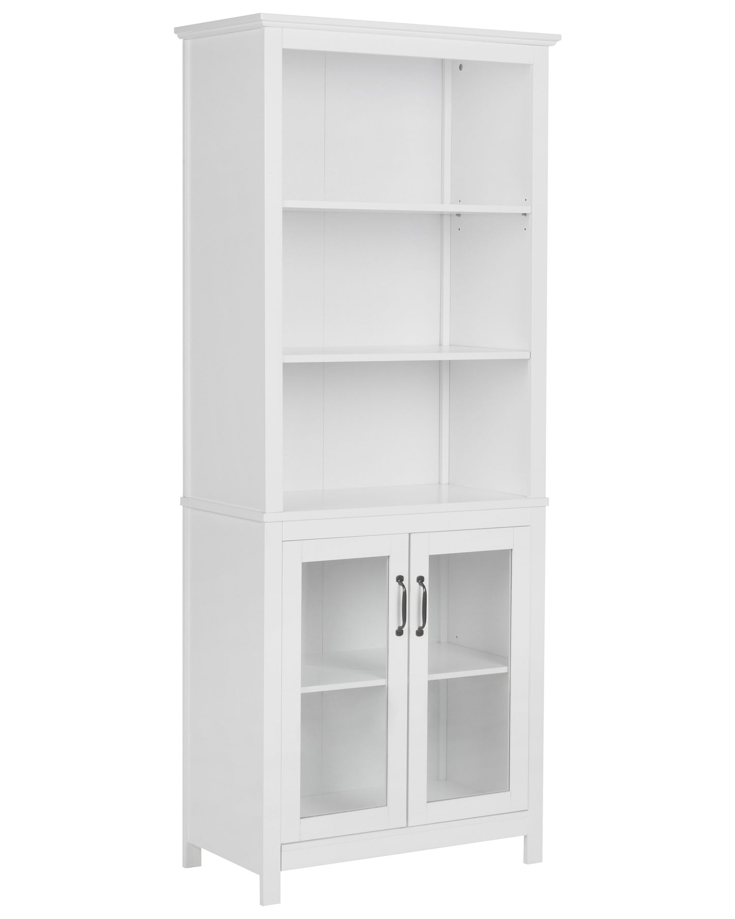 Vitrine mit Glastüren LUSBY 75 cm Weiss