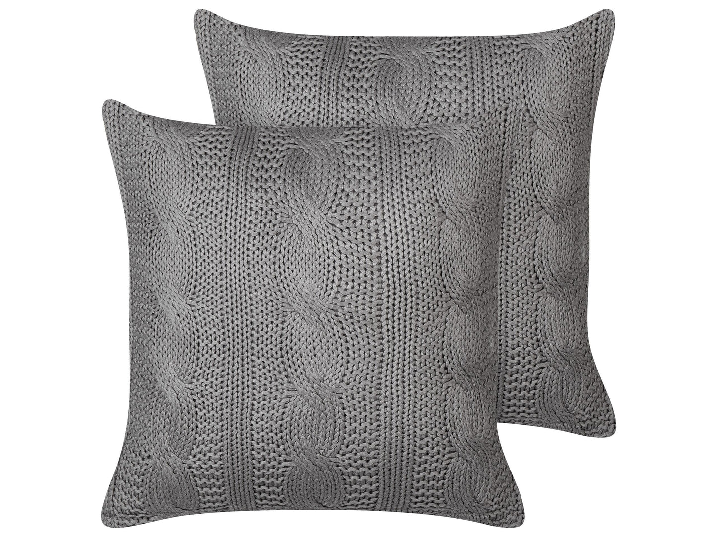 Dekokissen 2er Set CONSTYLIS Baumwolle 45 x 45 cm Dunkelgrau Ohne Muster