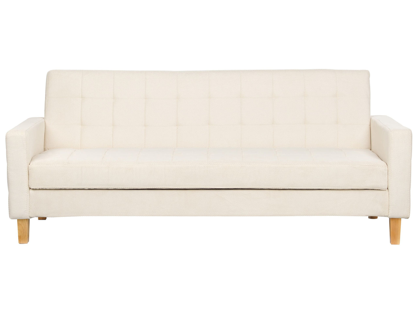 3-Sitzer Schlafsofa cremeweiss mit Stauraum VEHKOO
