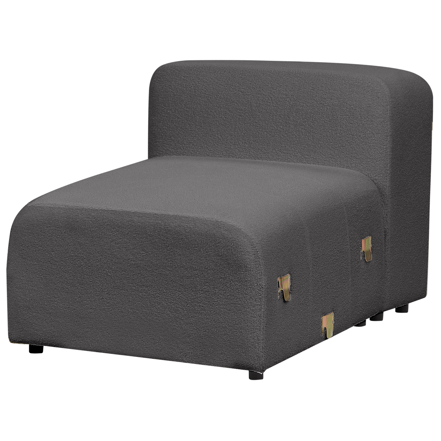 3-Sitzer Sofa Bouclé dunkelgrau mit Ottomane FALSTERBO