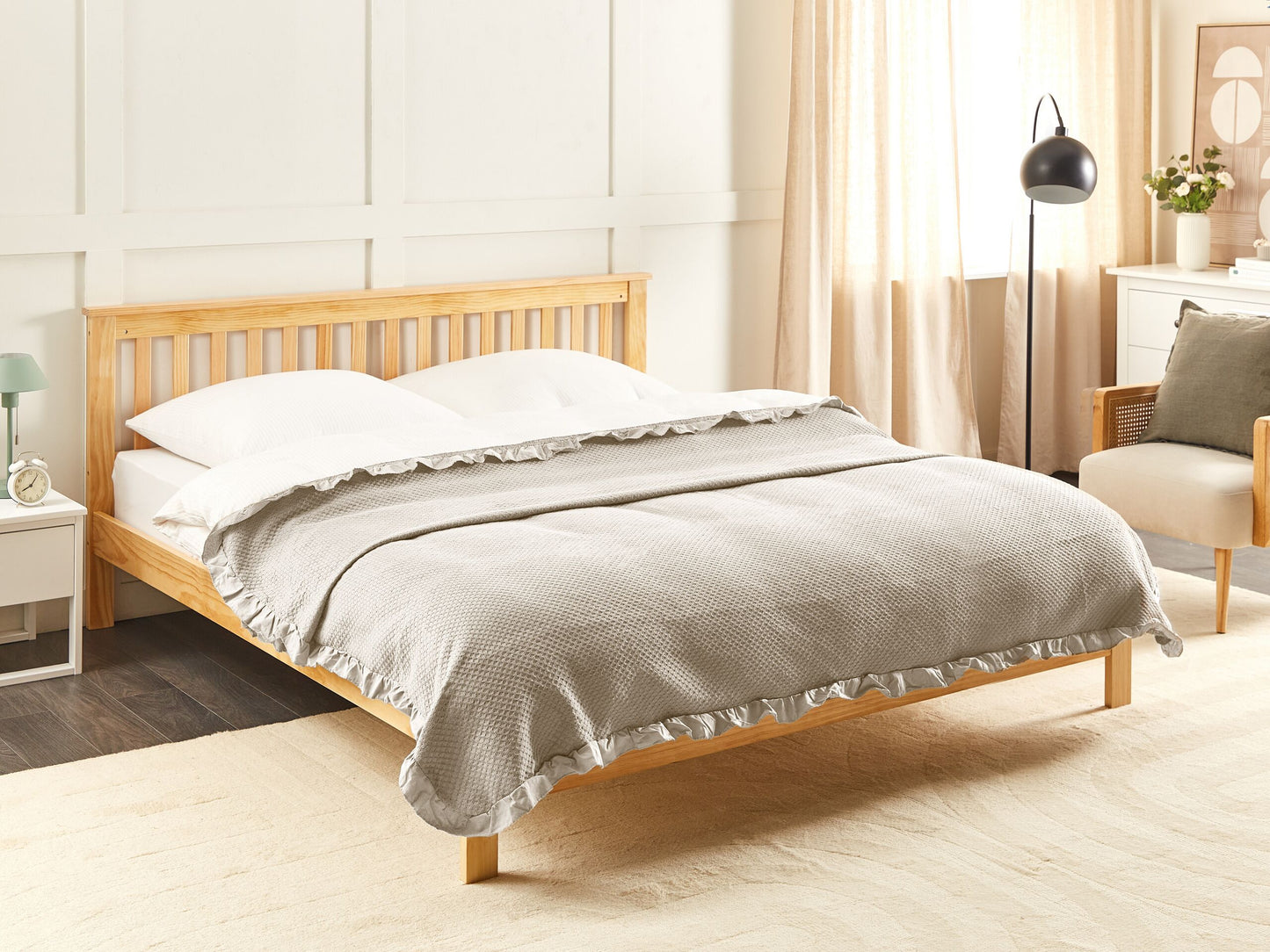 Tagesdecke HATTON Baumwolle 200 x 220 cm Taupe