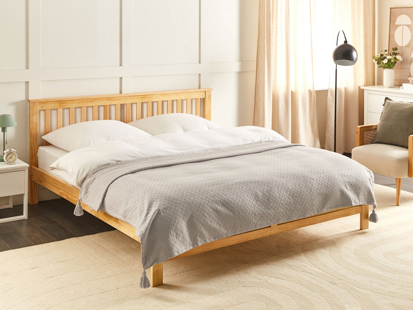 Tagesdecke LINDULA Baumwolle 150 x 200 cm Taupe