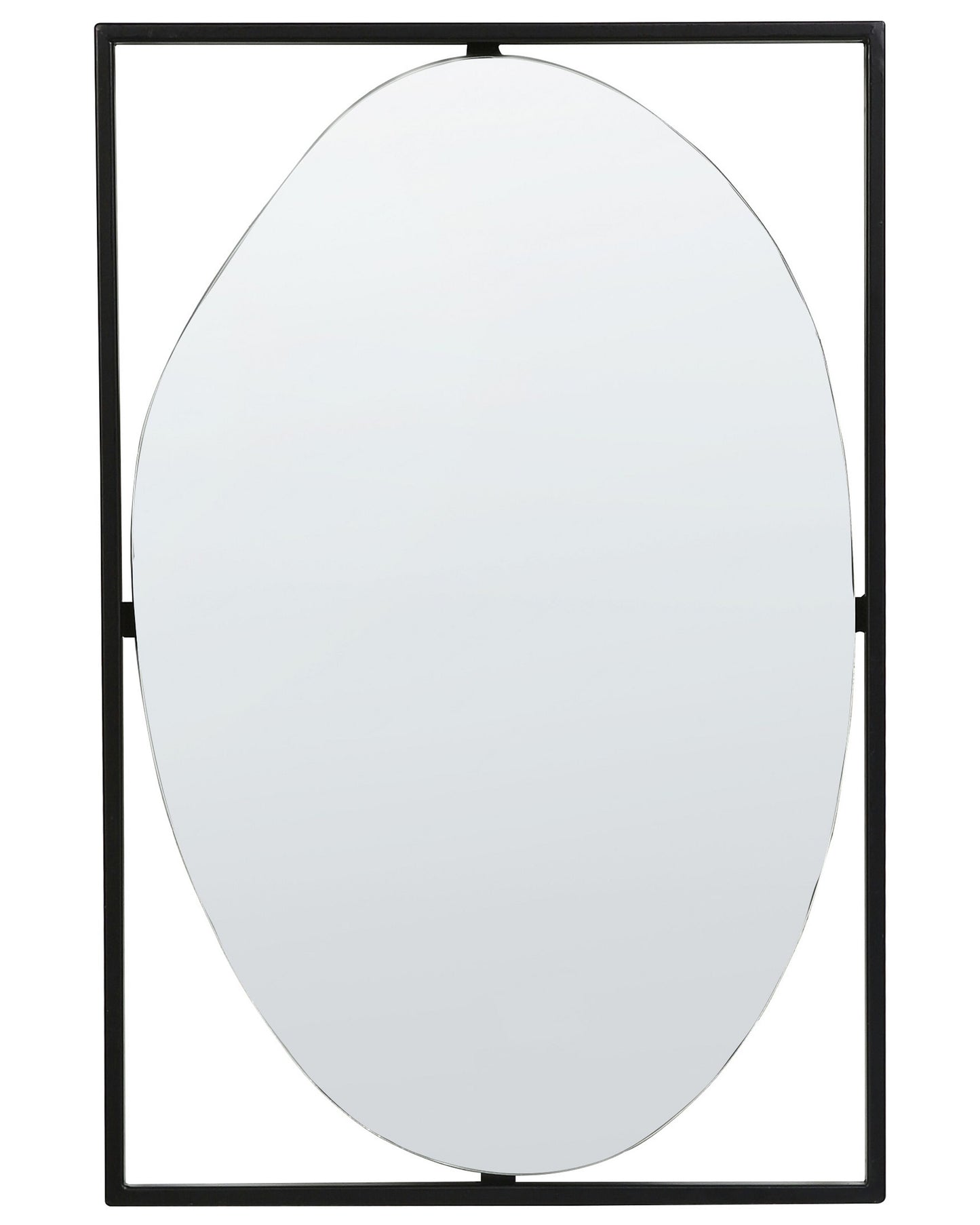 Wandspiegel NIBELLE 40 cm 60 cm Metall Schwarz