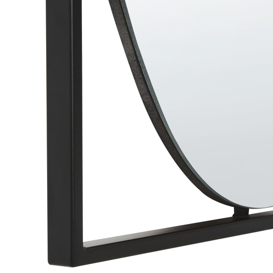 Wandspiegel NIBELLE 40 cm 60 cm Metall Schwarz