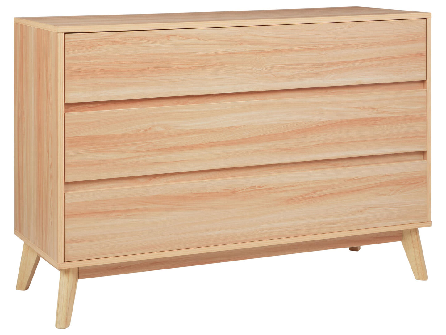 Kommode mit 3 Schubladen SARDIS 75 cm Hellbraun