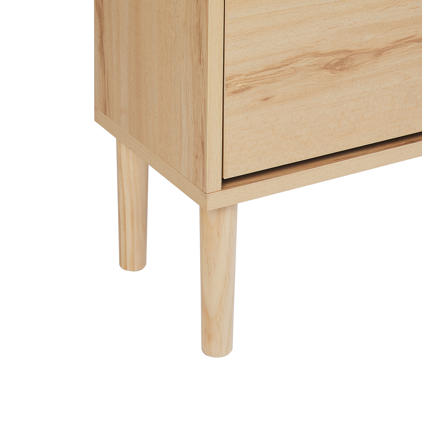 Schuhschrank heller Holzfarbton 2 Klapptüren NORRIS