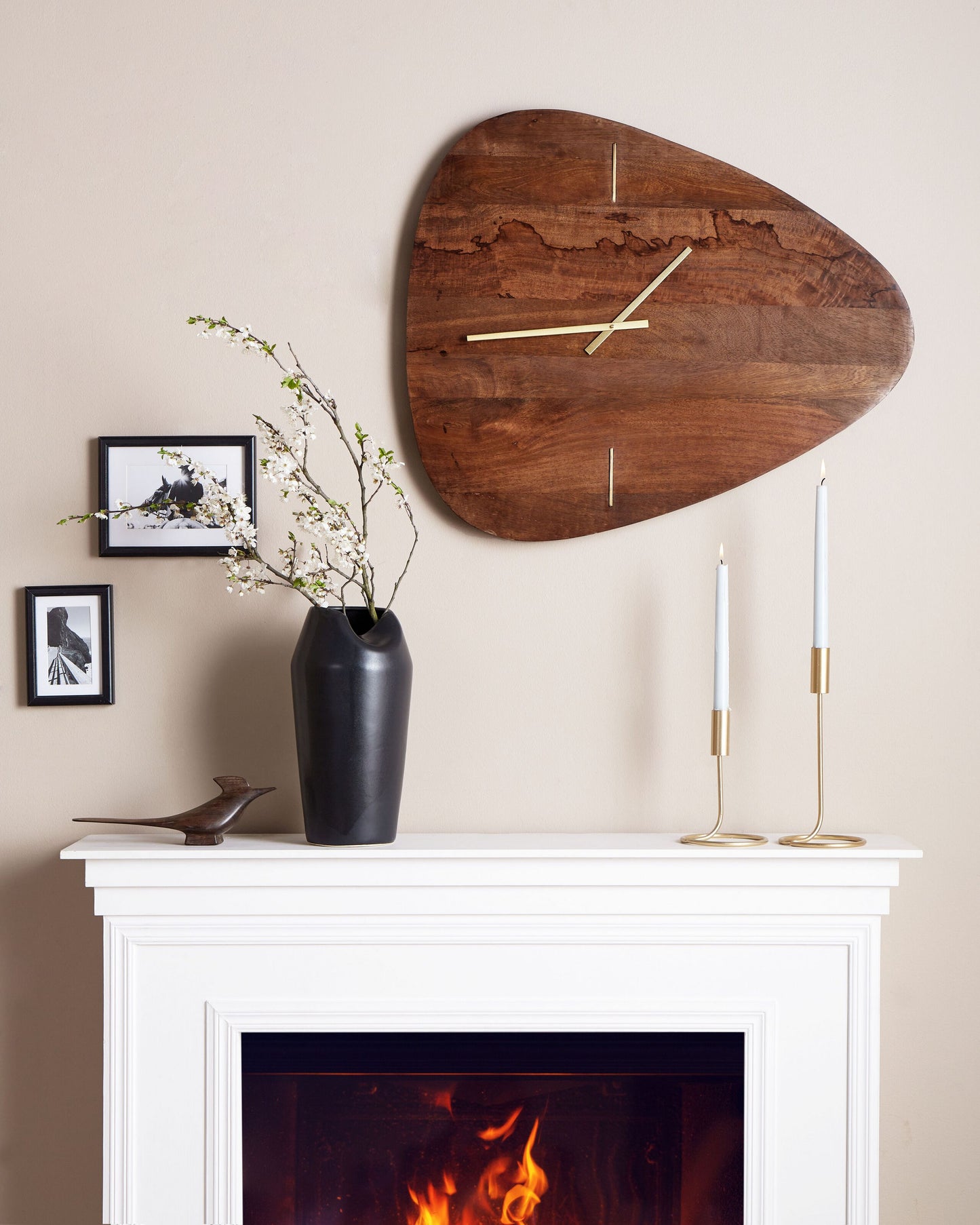 Wanduhr LOKTAK 71 cm Holz Dunkelbraun