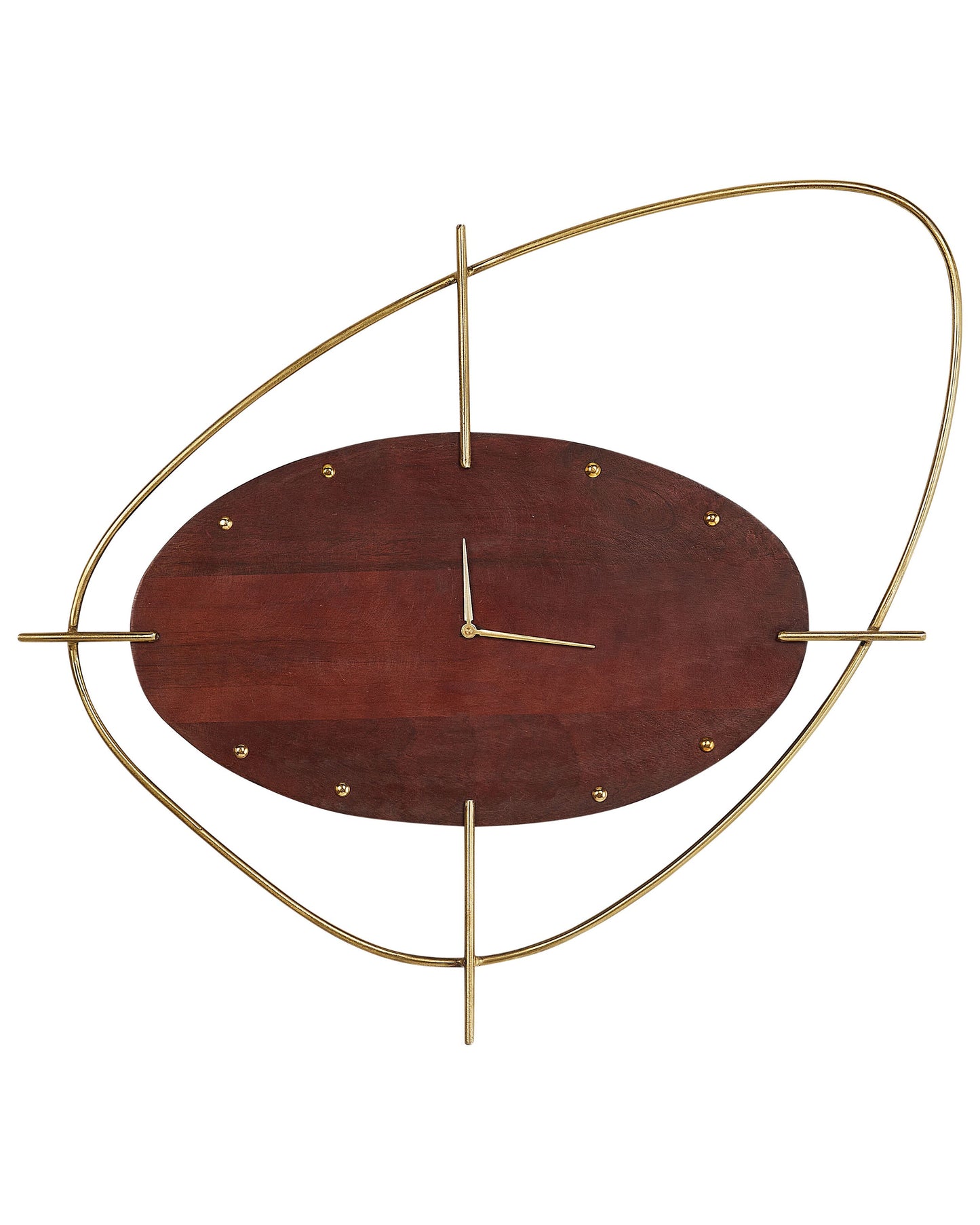 Wanduhr RAPTI Mango Holz Dunkler Holzfarbton