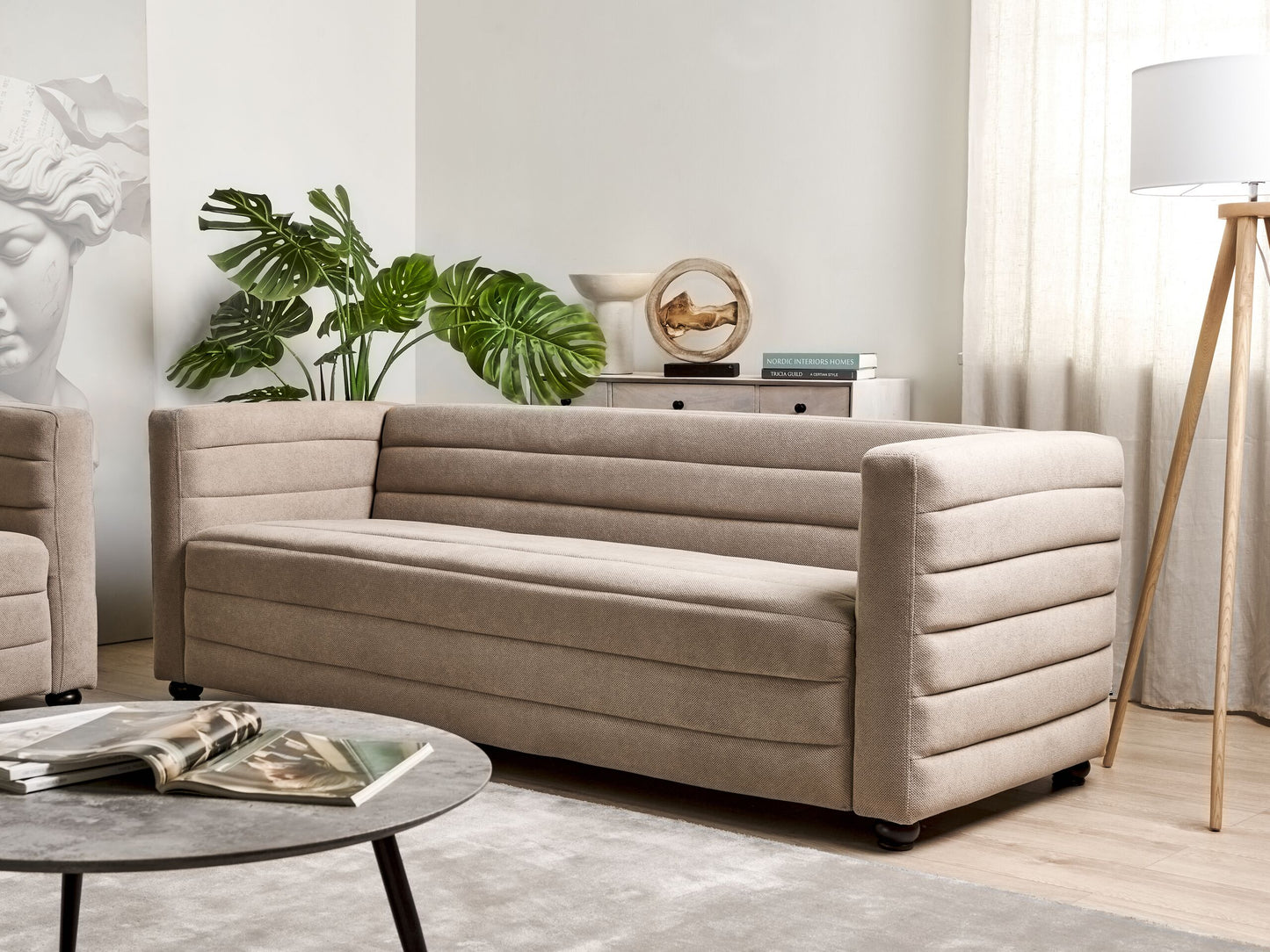 3-Sitzer Sofa Stoff taupe HOFN