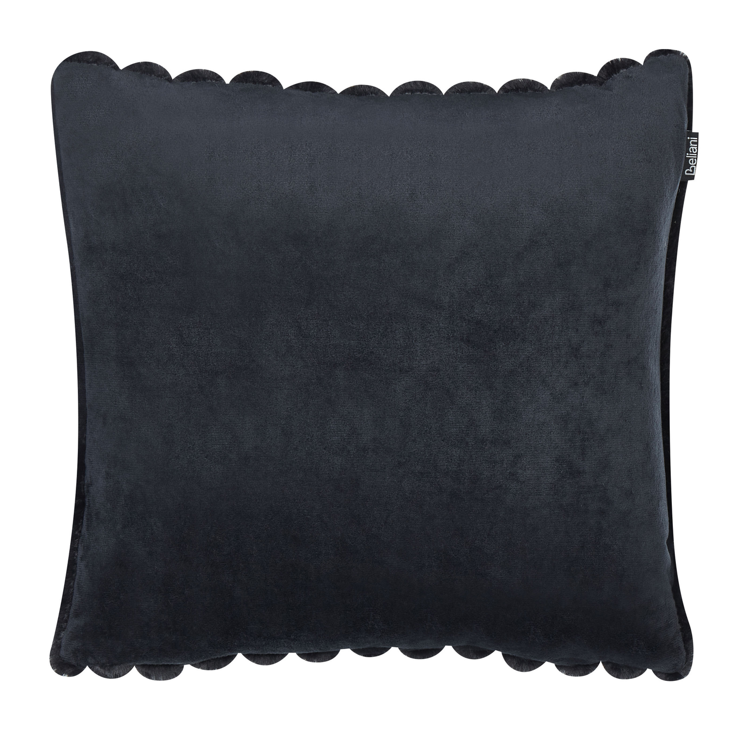 Kissen 2er Set RAKYA Webpelz 45 x 45 cm Kein Muster Getuftet Schwarz