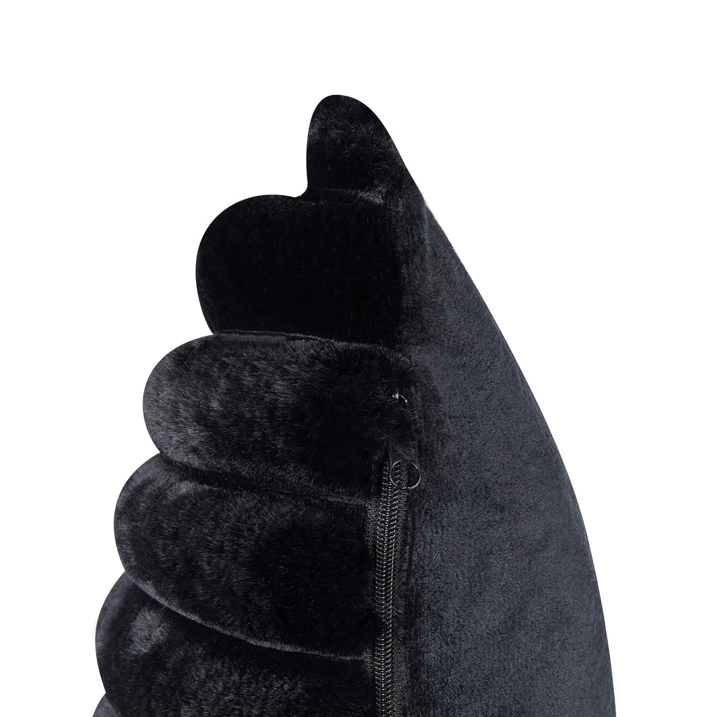 Kissen 2er Set RAKYA Webpelz 45 x 45 cm Kein Muster Getuftet Schwarz