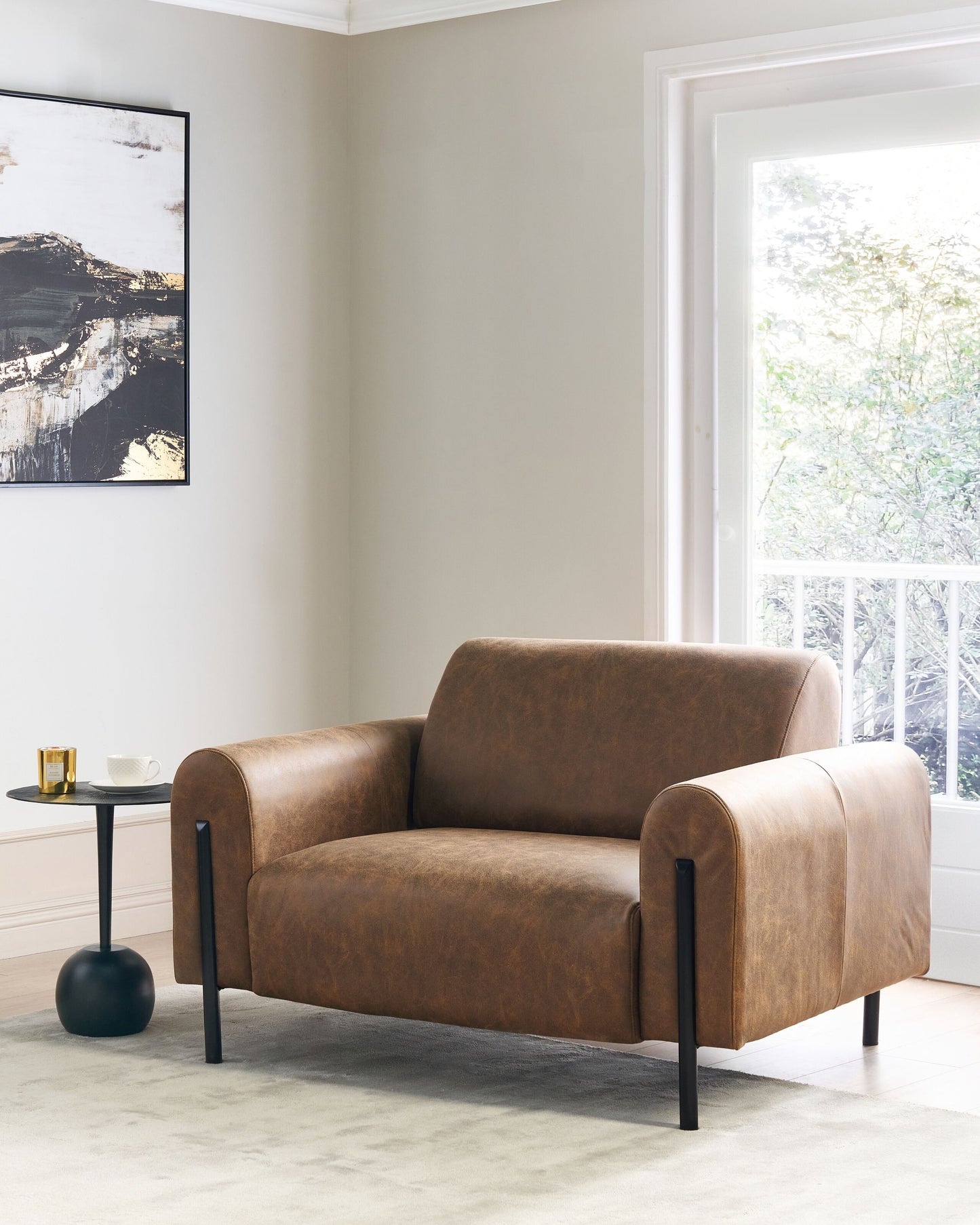 Sessel ASKIM Stoff Braun