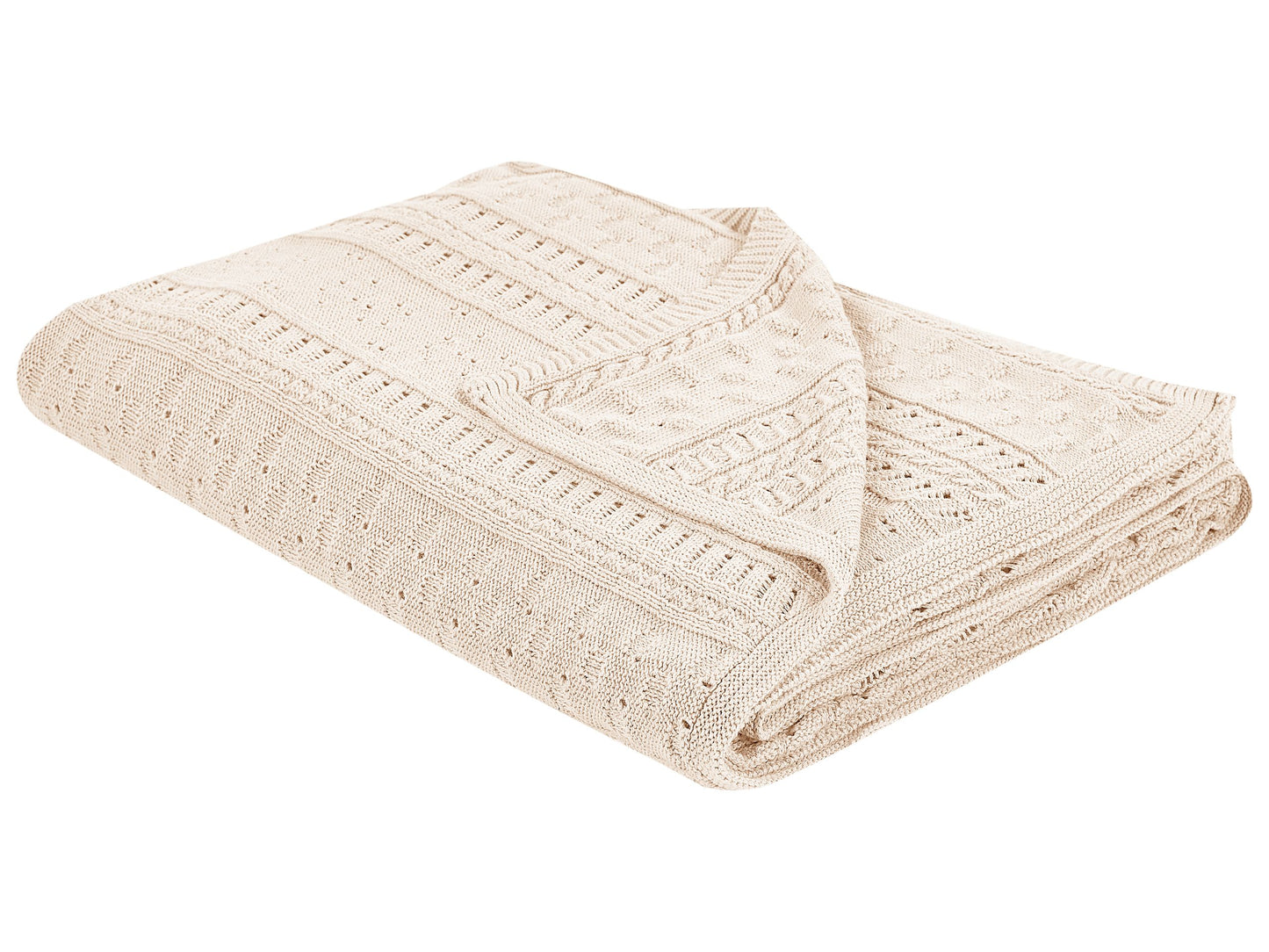 Tagesdecke DAULET Baumwolle 150 x 200 cm Hellbeige