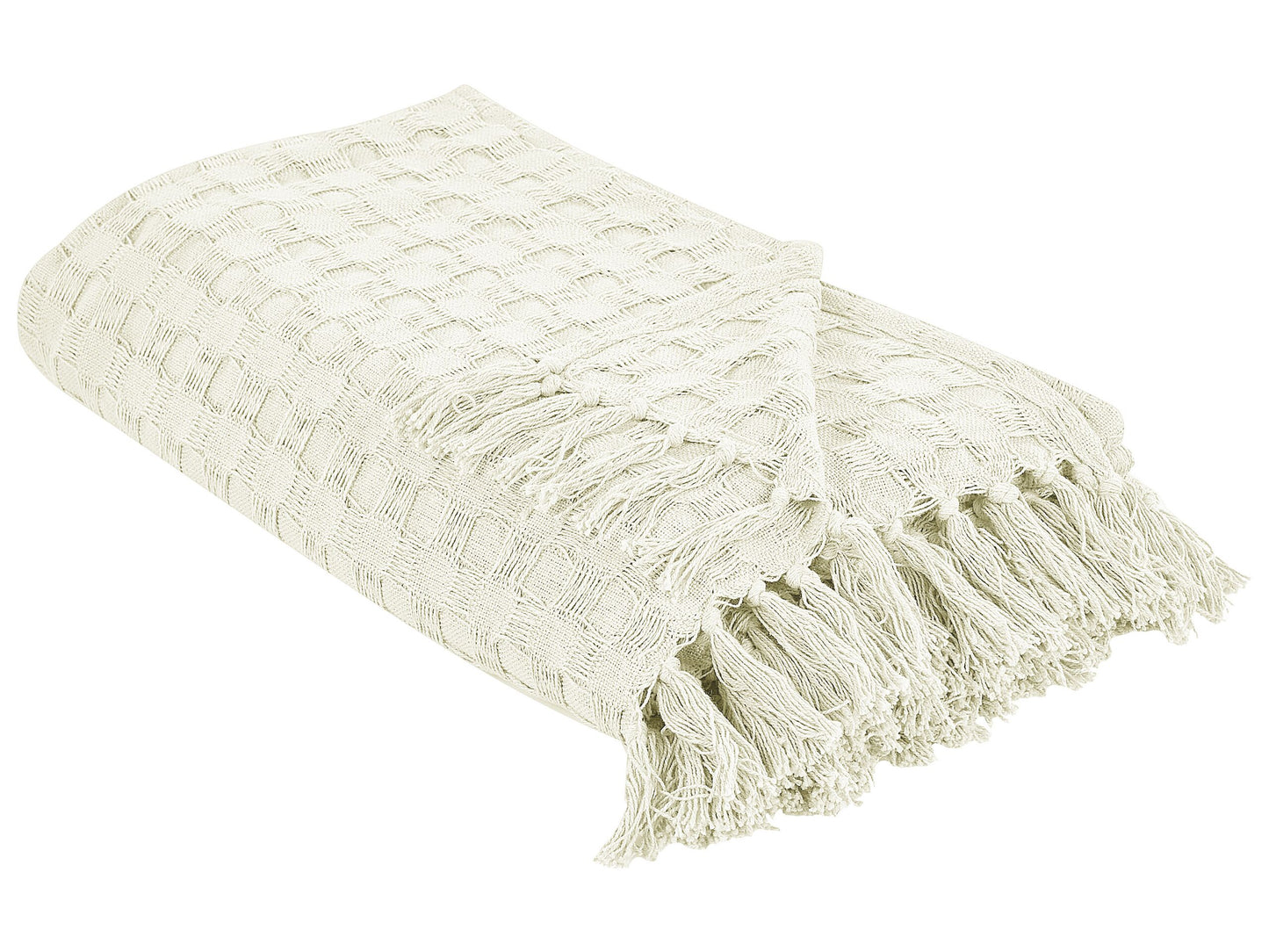 Tagesdecke BERE Baumwolle 150 x 200 cm Cremeweiss