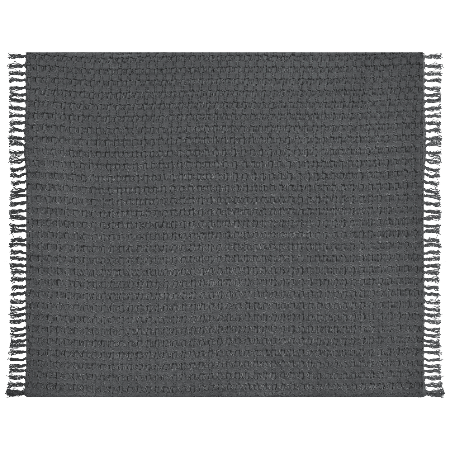 Tagesdecke BERE Baumwolle 200 x 220 cm Dunkelgrau