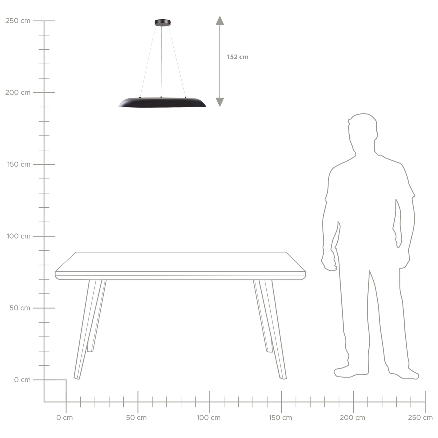 LED Hängelampe SURKO Metall Schwarz