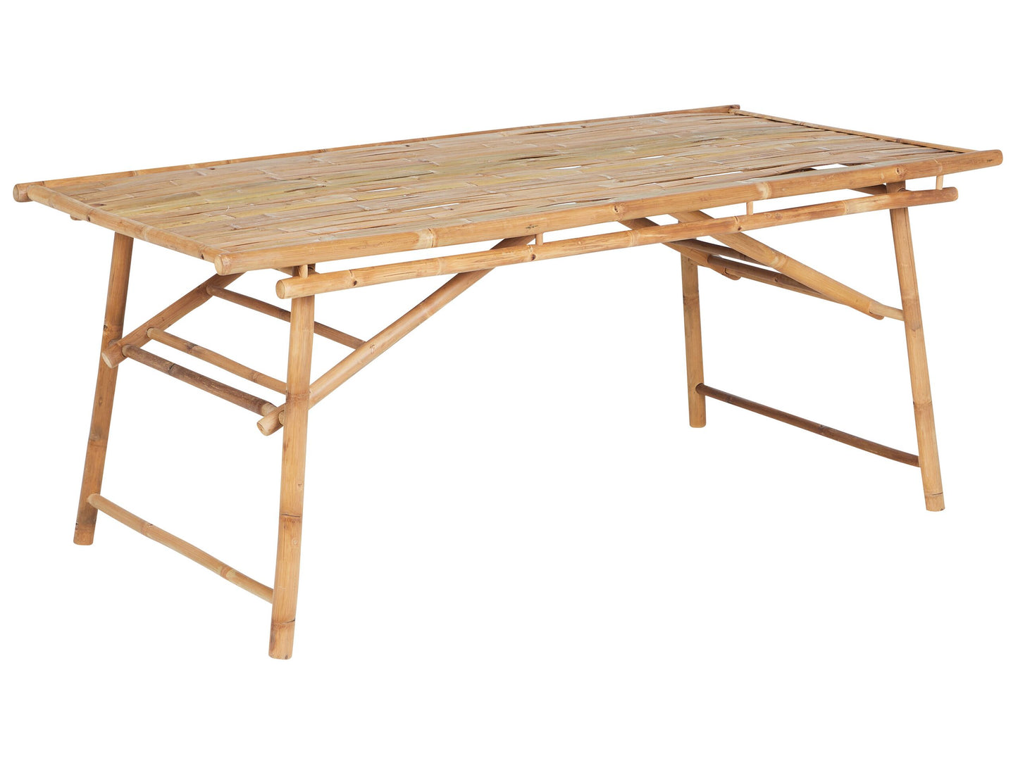 Gartentisch TINDARI 180 cm 90 cm Bambusholz Hellbraun