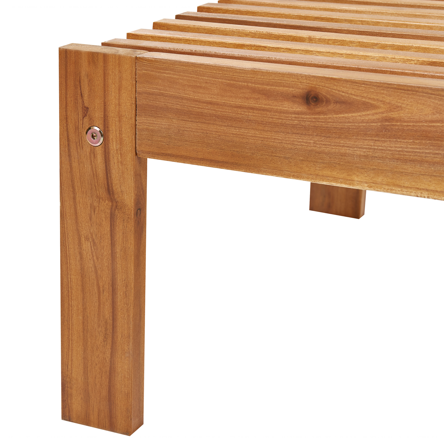 Gartenliege Akazienholz hellbraun rollbar BELLANO