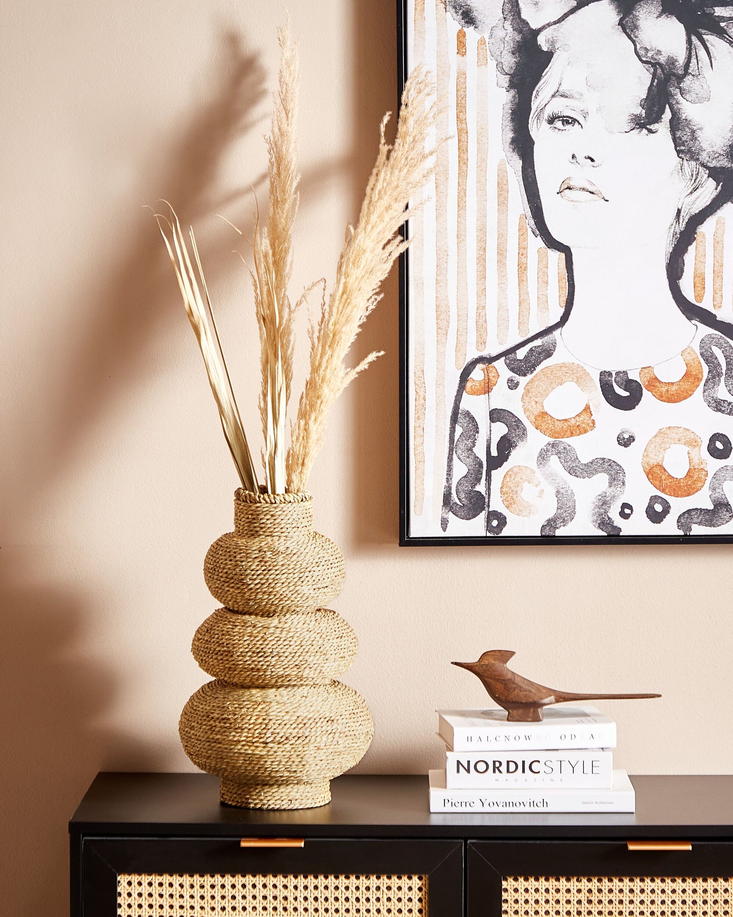 Dekovase MARANG Seegras 41 cm Naturfarben